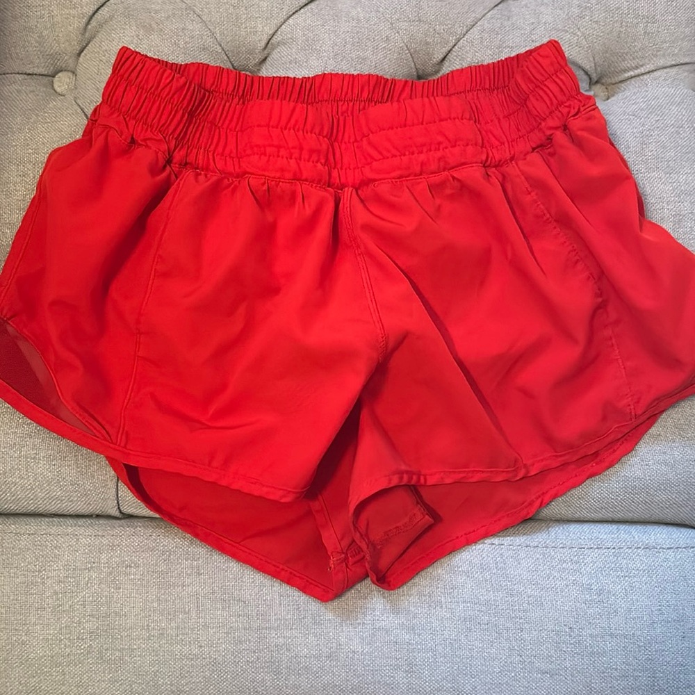 Lululemon Red hotty hot shorts